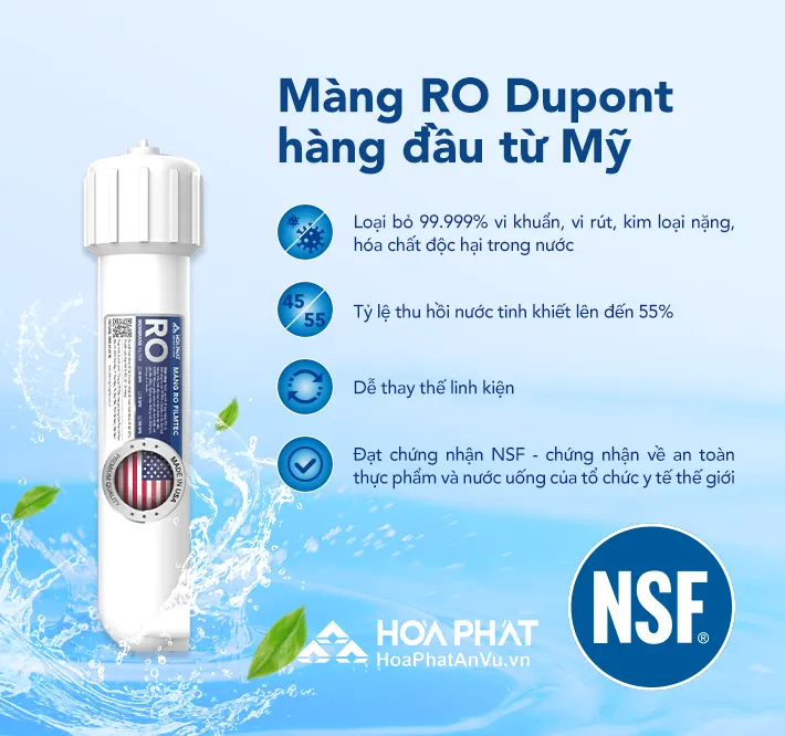 Máy lọc nước nóng lạnh Hòa Phát HPN635