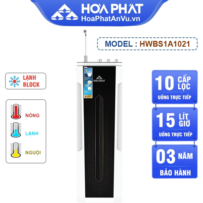 Máy lọc nước nóng lạnh Hòa Phát HWBS1A1021 - Lạnh Block