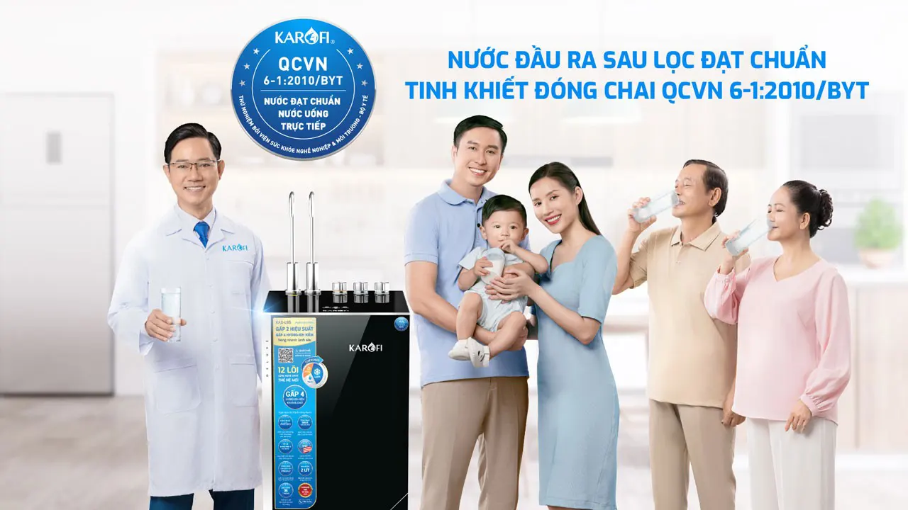 Nước uống tại vòi Máy lọc nước nóng lạnh Karofi Karofi KAD-L85