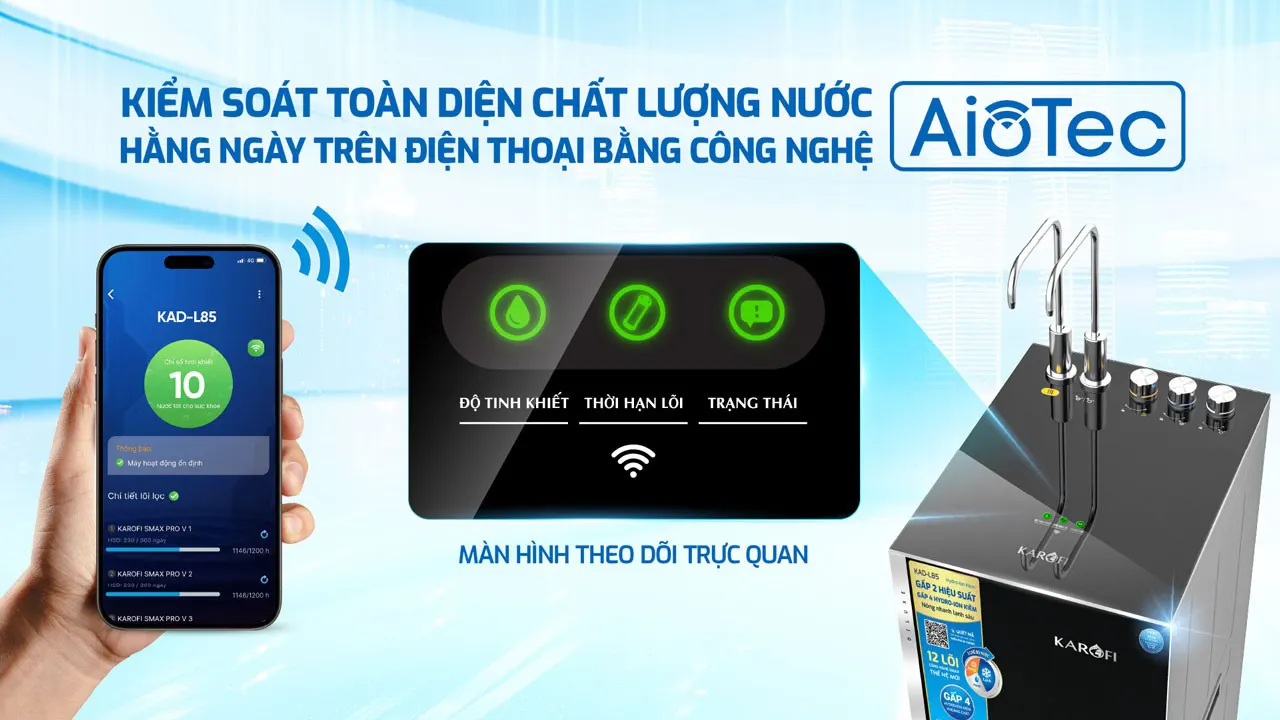 Công nghệ AIOTEC Máy lọc nước nóng lạnh Karofi Karofi KAD-L85