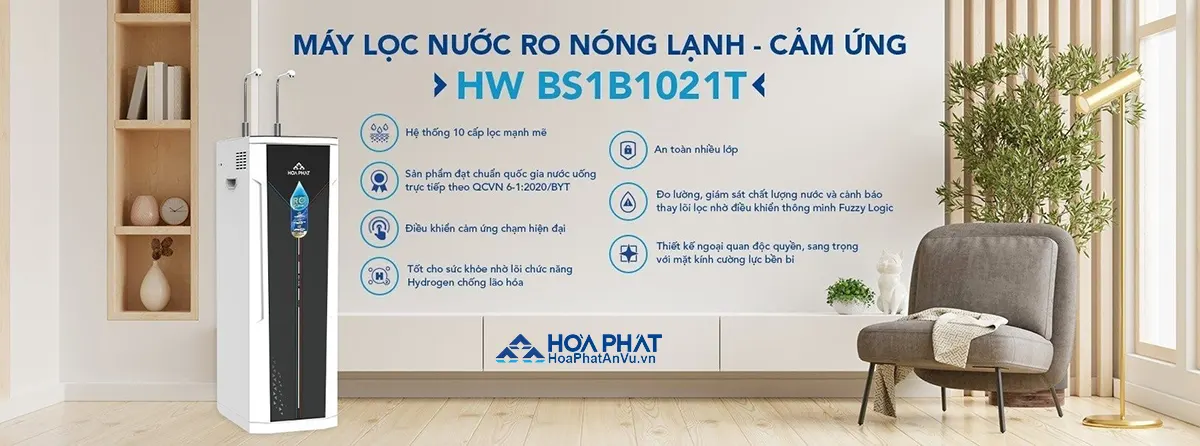 Máy lọc nước nóng lạnh Hòa Phát HWBS1B1021T