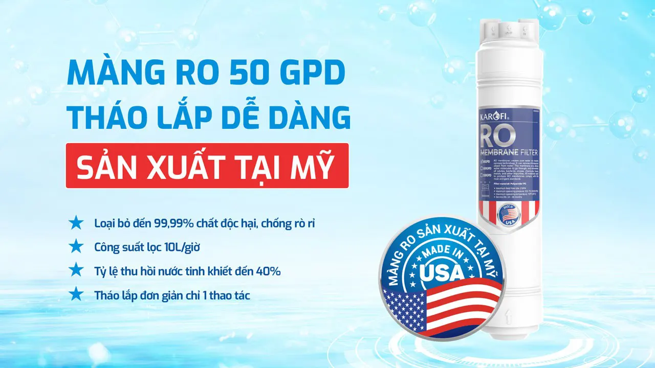 Màng RO Purifim cao cấp máy lọc nước nóng lạnh Karofi KAD-L82