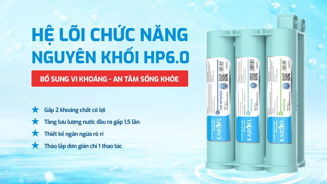 Bộ lõi đúc HP.6.0 máy lọc nước nóng lạnh Karofi KAD-L82