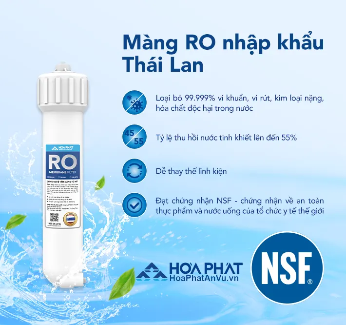 Máy lọc nước nóng nguội Hòa Phát HPN616