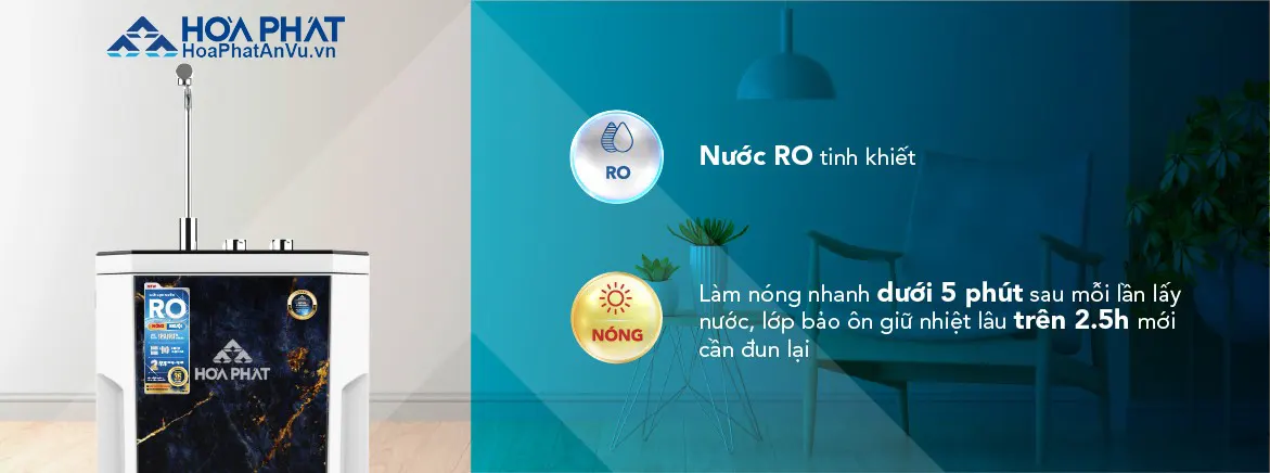 Máy lọc nước nóng nguội Hòa Phát HPN616