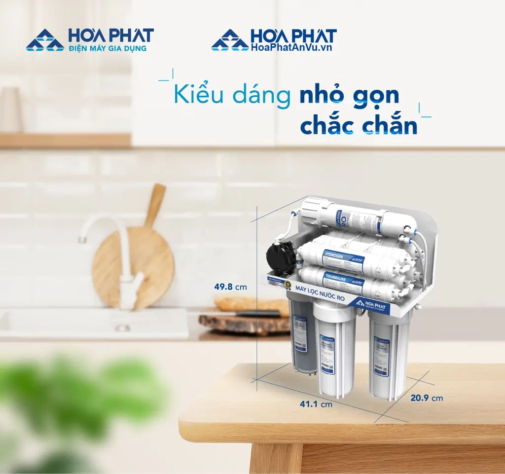 Máy lọc nước Hòa Phát HWU2A10222 thiết kế nhỏ gọn