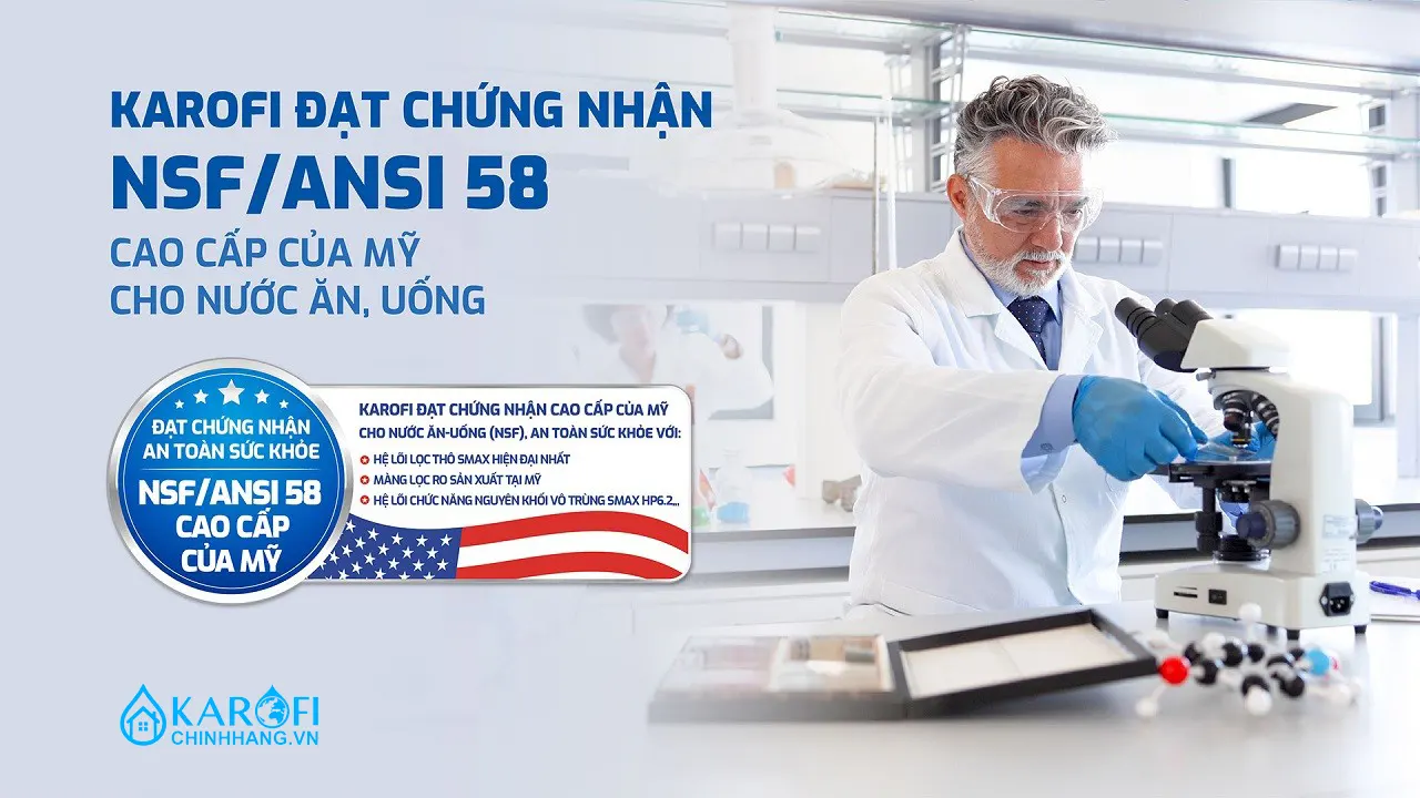 Máy lọc nước nóng lạnh Hydro-ion Kiềm Karofi SA9 PREMIUM