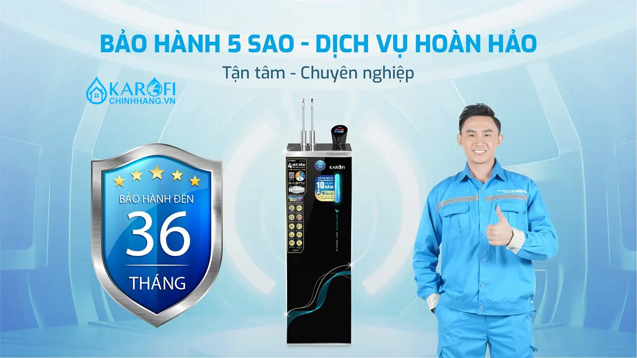 Máy lọc nước nóng lạnh Hydro-ion Kiềm Karofi SA9 PREMIUM