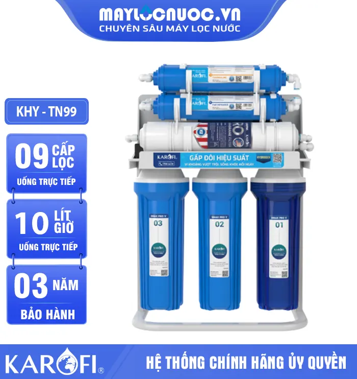 Máy lọc nước Karofi KHY-TN99 - 9 Lõi mẫu mới 2024