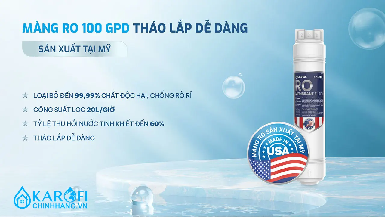 Máy lọc nước nóng lạnh Hydro-ion Kiềm Karofi SA8 PREMIUM