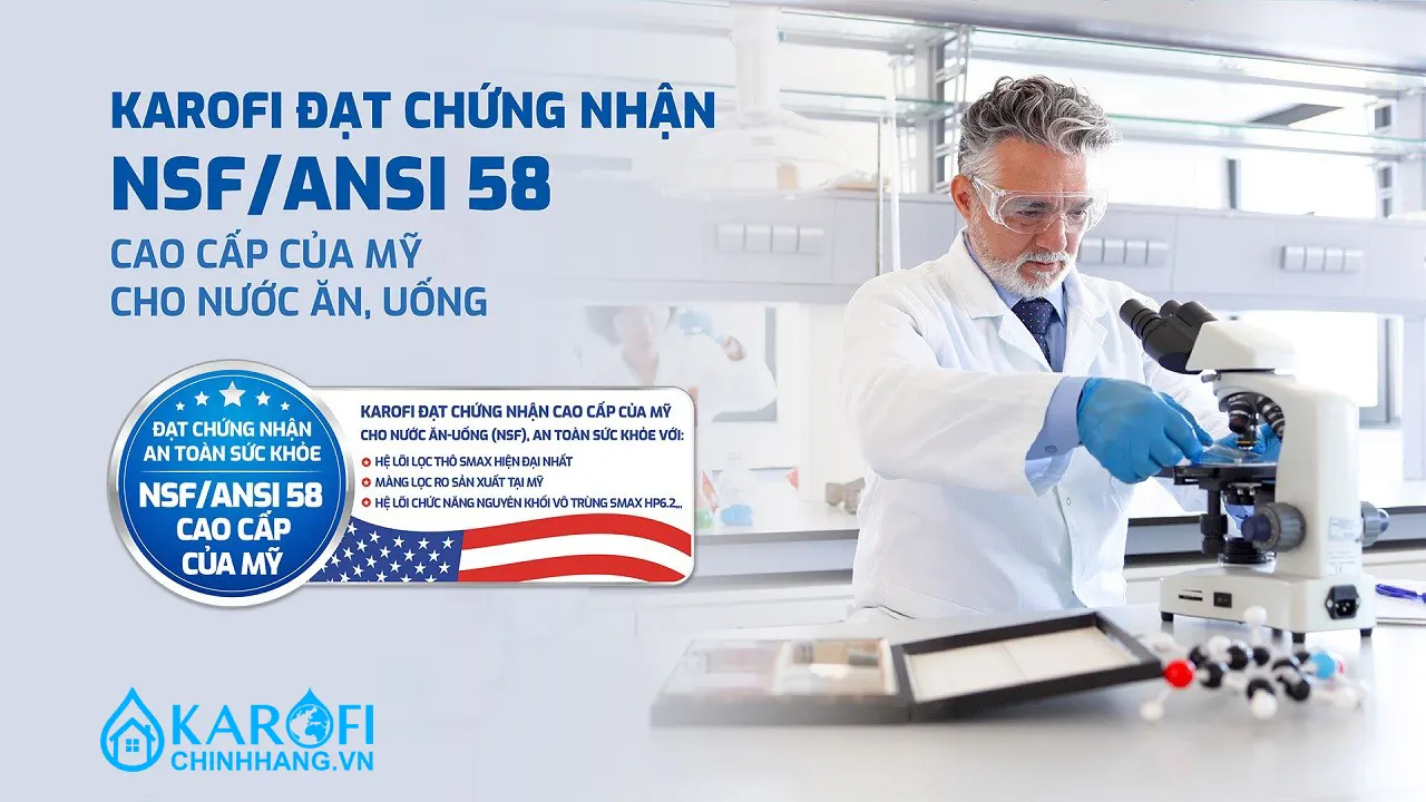 Công nghệ NFS Máy lọc nước nóng lạnh Hydro-ion Kiềm Karofi SA8 PREMIUM