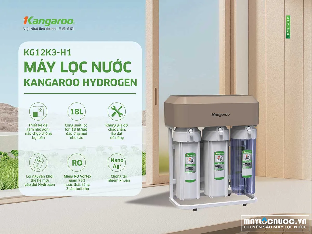 Máy lọc nước Kangaroo Hydrogen KG12K3-H1 Máy lọc nước Kangaroo Hydrogen KG12K3-H1
