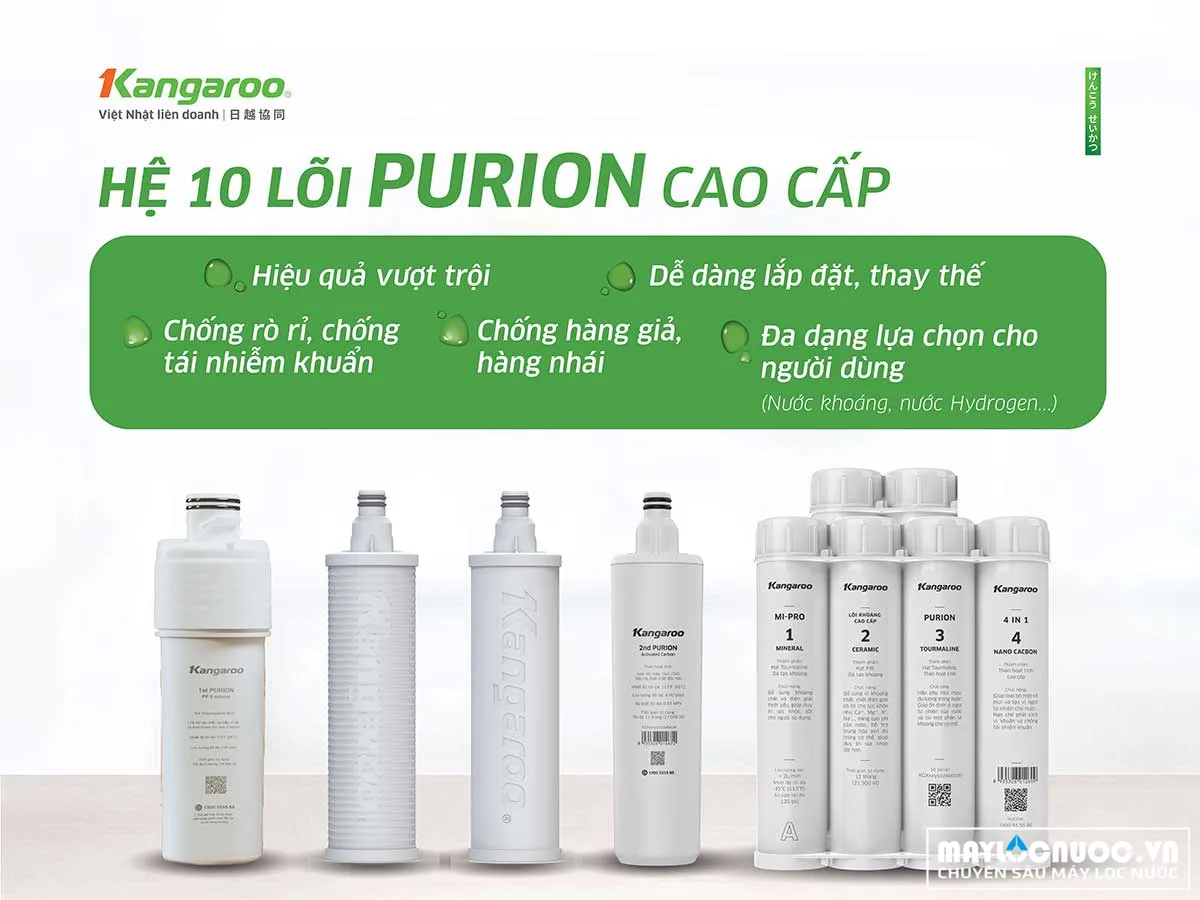 Máy lọc nước Kangaroo Hydrogen nóng lạnh KG10S25H3 Máy lọc nước Kangaroo Hydrogen nóng lạnh KG10S25H3