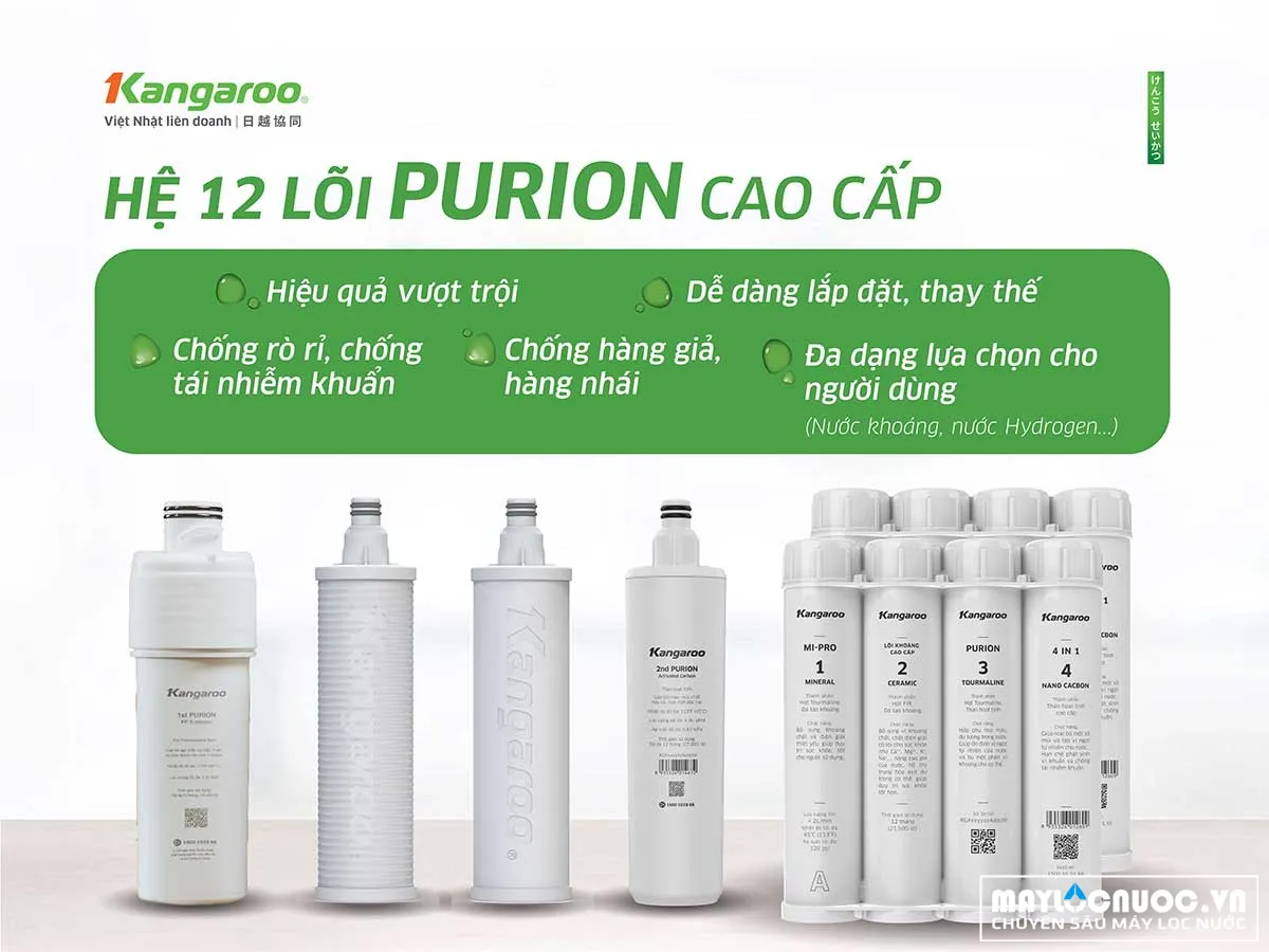 Máy lọc nước Kangaroo Hydrogen nóng lạnh KG12S26H3