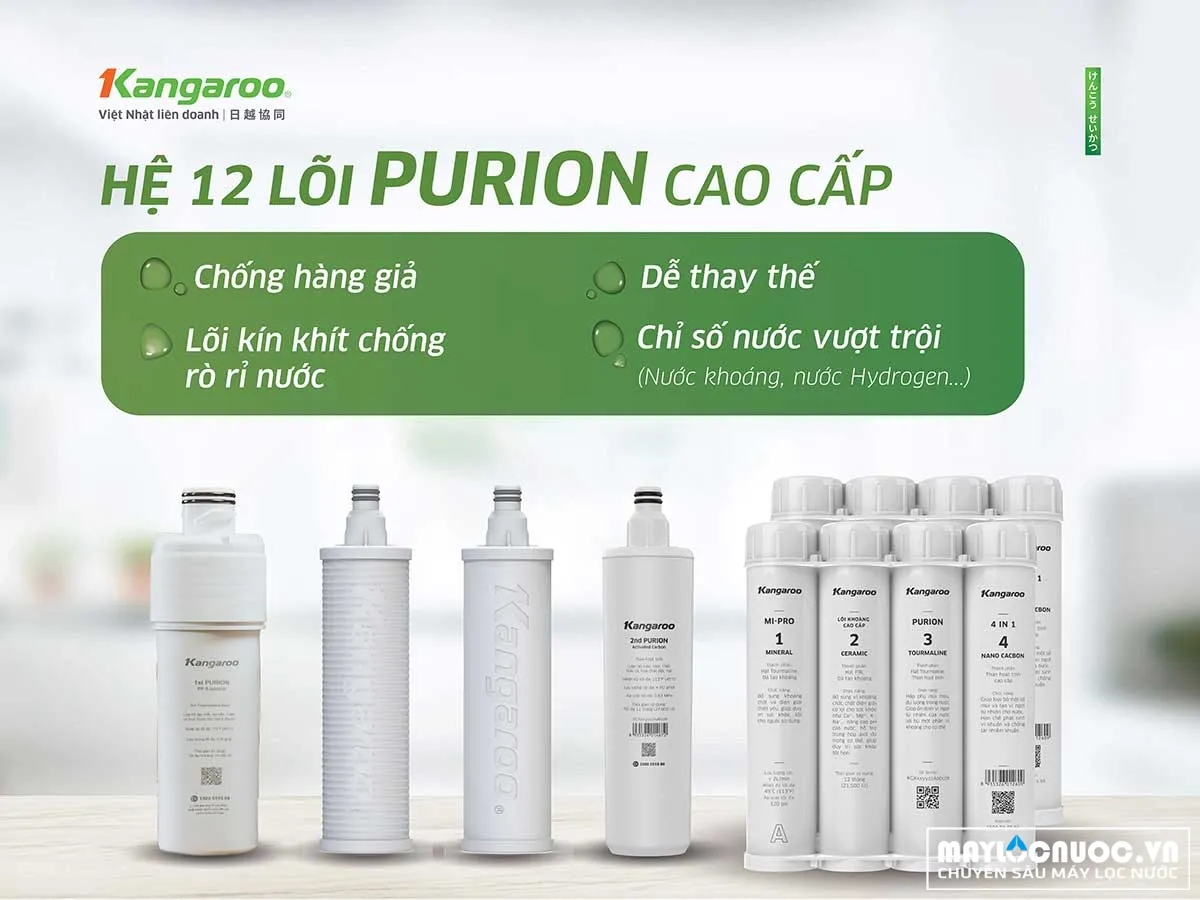 Máy lọc nước Kangaroo Hydrogen nóng lạnh KG12S3H3 Máy lọc nước Kangaroo Hydrogen nóng lạnh KG12S3H3