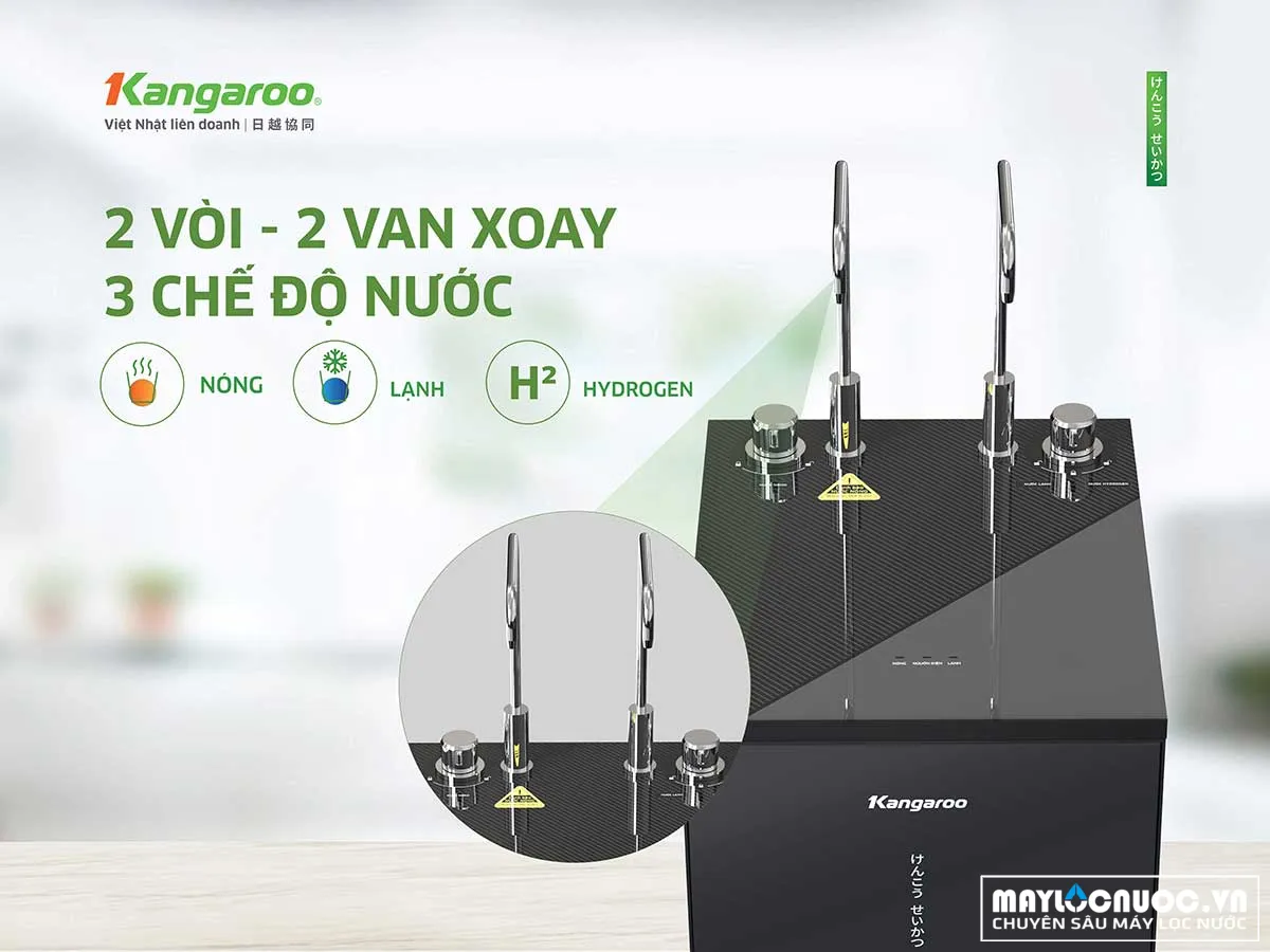 Máy lọc nước Kangaroo Hydrogen nóng lạnh KG12S3H3 Máy lọc nước Kangaroo Hydrogen nóng lạnh KG12S3H3