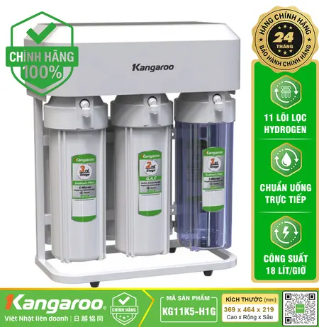 Máy Lọc Nước Kangaroo Hydrogen KG11K5-H1G - 11 Lõi Công Nghệ Hiện Đại